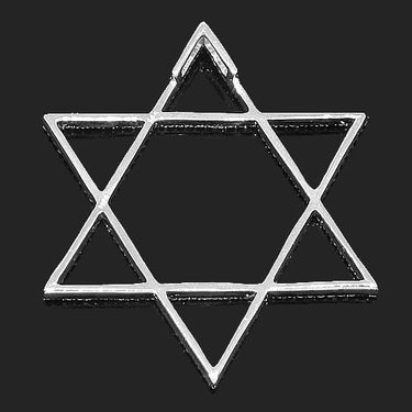 White 14K White Solid Gold Womens Diamond Star of David Pendant 0.70 Ctw
